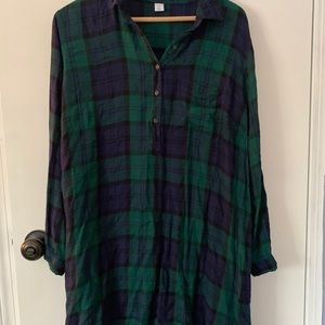 Old navy plaid flannel dress